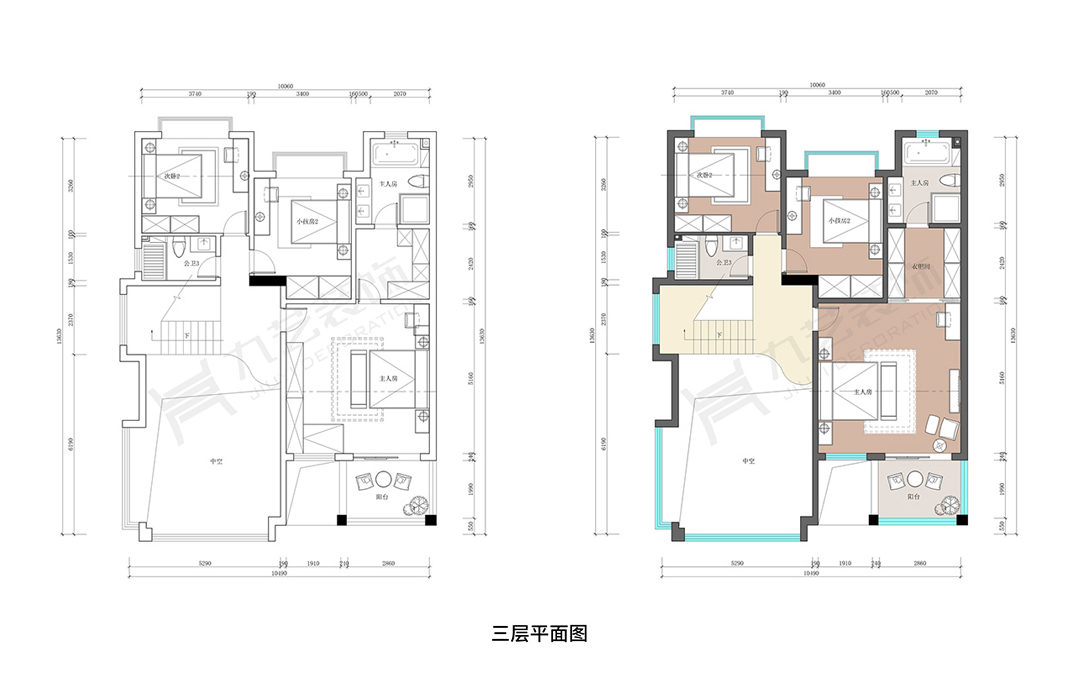 三層平面戶型圖
