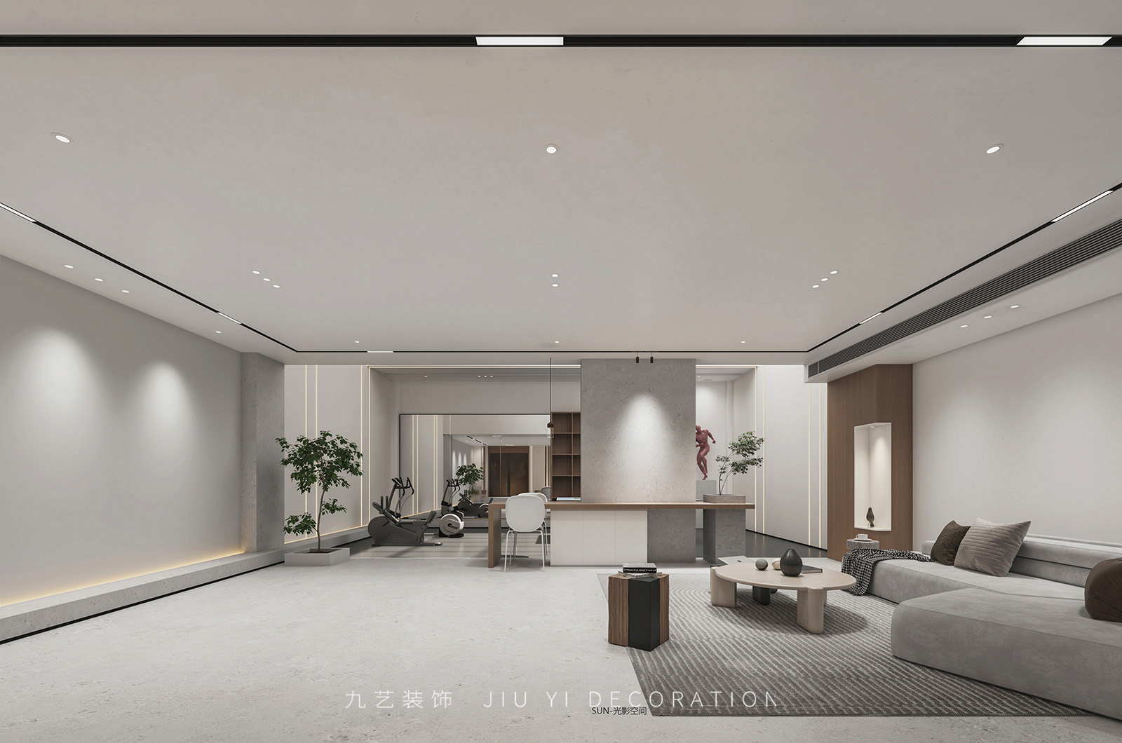 負(fù)二層的客廳